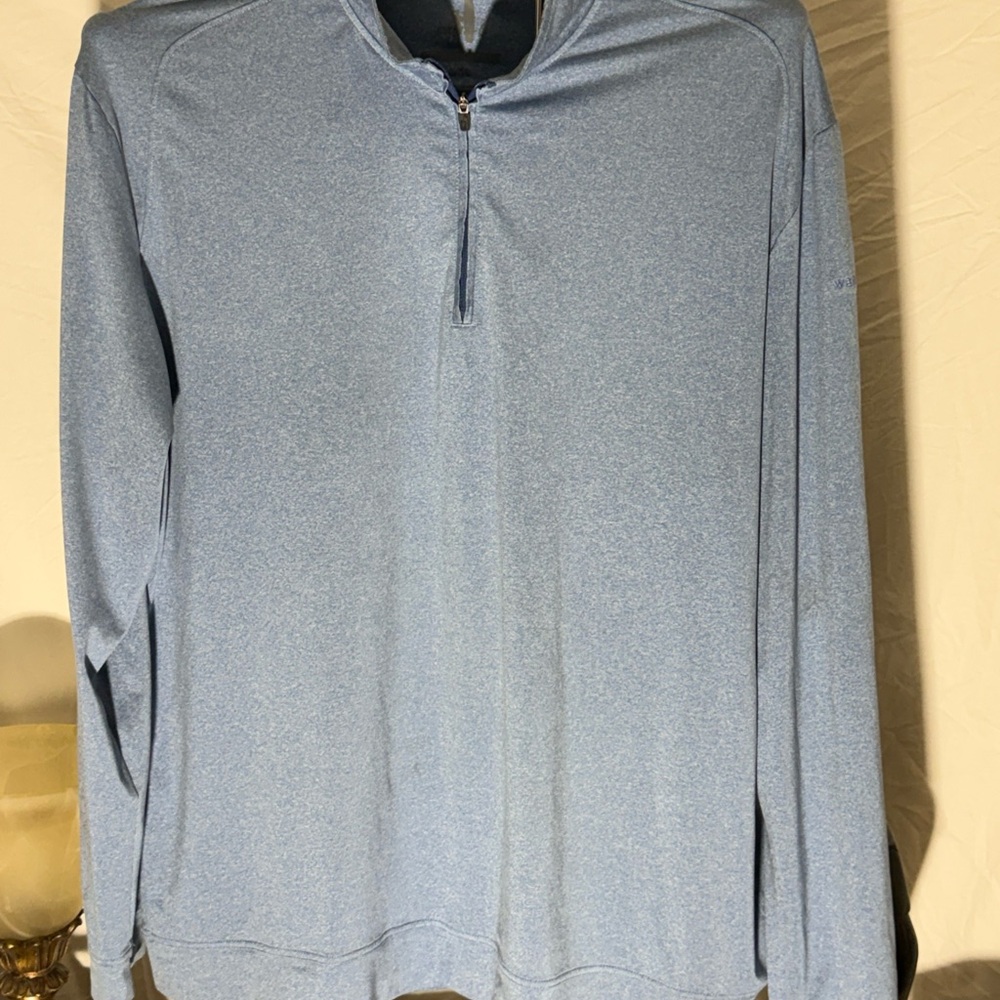 johnnie-O Light Blue Quarter-Zip Sweatshirt